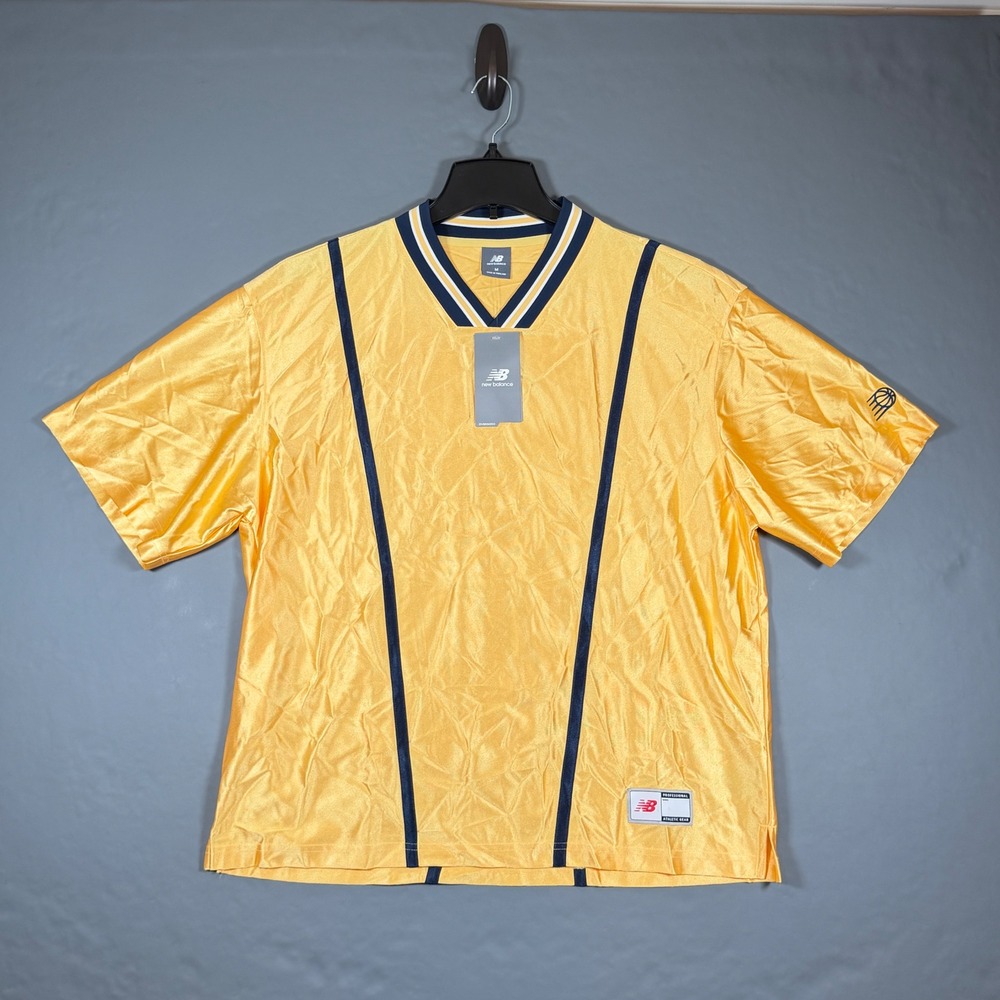 New Balance Men's Basketball Jersey Yellow Oversized Shooting Top Size M